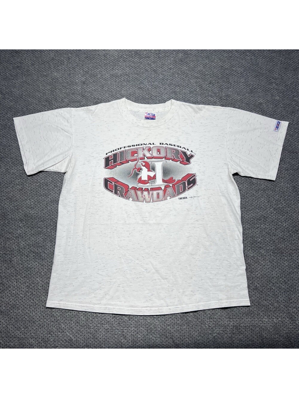 Vintage 1993 Hickory Crawdads T-Shirt XL Minor-League Baseball RARE MENS WHITE